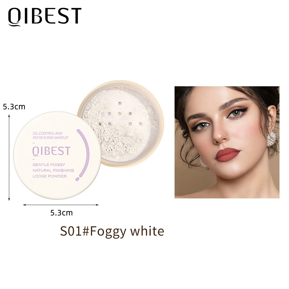 QIBEST Smooth Loose Powder Light Setting Powder Waterproof Face Makeup Oil Control Finish Powder Matte Velvet Face Powder Makeup - TIKIJTRONICS # 0