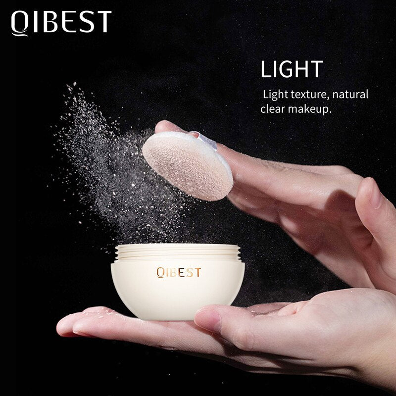 QIBEST Smooth Loose Powder Light Setting Powder Waterproof Face Makeup Oil Control Finish Powder Matte Velvet Face Powder Makeup - TIKIJTRONICS # 0