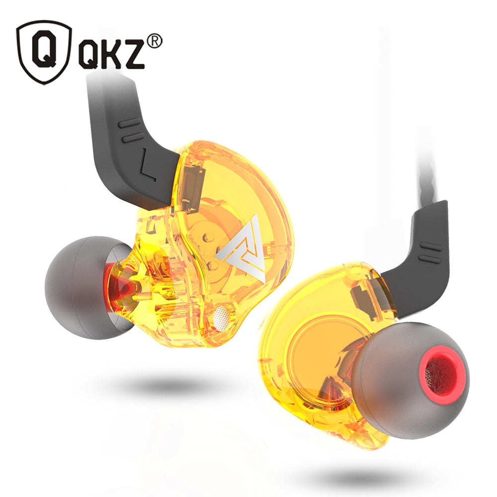 QKZ AK6 ATR HD9 Copper Driver HiFi Sport Headphones In Ear Earphone For Running With Microphone Headset Music Earbuds TIKIJTRONICS