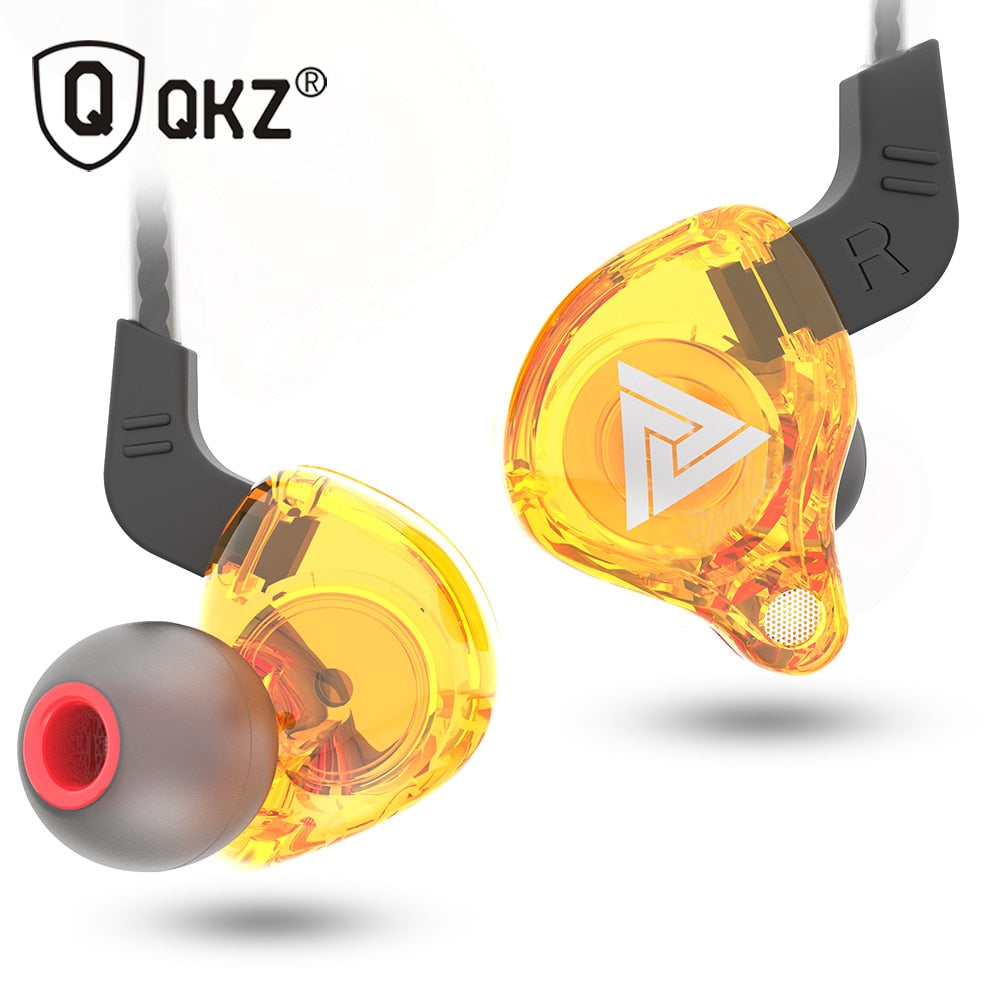 QKZ AK6 ATR HD9 Copper Driver HiFi Sport Headphones In Ear Earphone For Running With Microphone Headset Music Earbuds TIKIJTRONICS