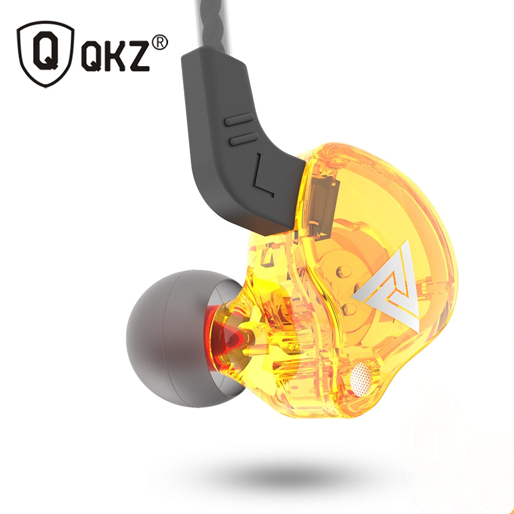 QKZ AK6 ATR HD9 Copper Driver HiFi Sport Headphones In Ear Earphone For Running With Microphone Headset Music Earbuds TIKIJTRONICS