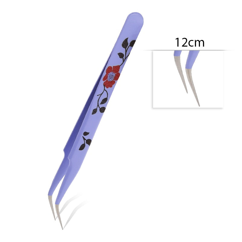 Qiao Excellent Quality Tweezers Bend+Straight New Stainless Steel Industrial Anti-static Cross Tweezers Sewing Accessories Tools TIKIJTRONICS