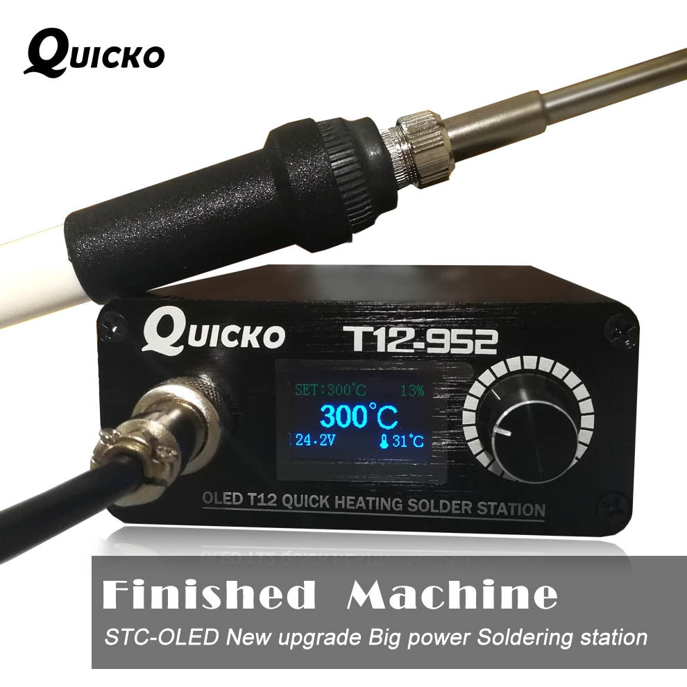 Quick Heating T12 soldering station electronic welding iron 2020 New version STC T12 OLED Digital Soldering Iron T12-952 QUICKO - TIKIJTRONICS # 0