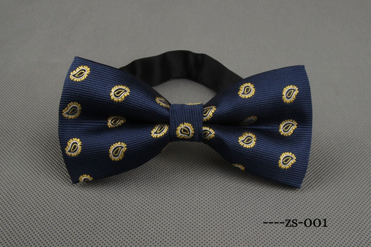 RBOCOTT Men's Bow Tie Gold Paisley Bowtie Business Wedding Bowknot Dot Blue And Black Bow Ties For Groom Party Accessories - TIKIJTRONICS 0 SPECIFICATIONSTies Type: Bow TieStyle: FashionSize of Bowtie: 12cm*6cmSize: One SizePattern Type: Dot/Paisley/PlaidPattern Type: DotOrigin: Mainland ChinaMaterial: Polyester,SilkItem Type: TiesGender: MENDepartment Name: AdultColor: Blue/Black/Red/Gold/Brown/PurpleBrand Name: RBOCOTT TIKIJTRONICS  (Store description)