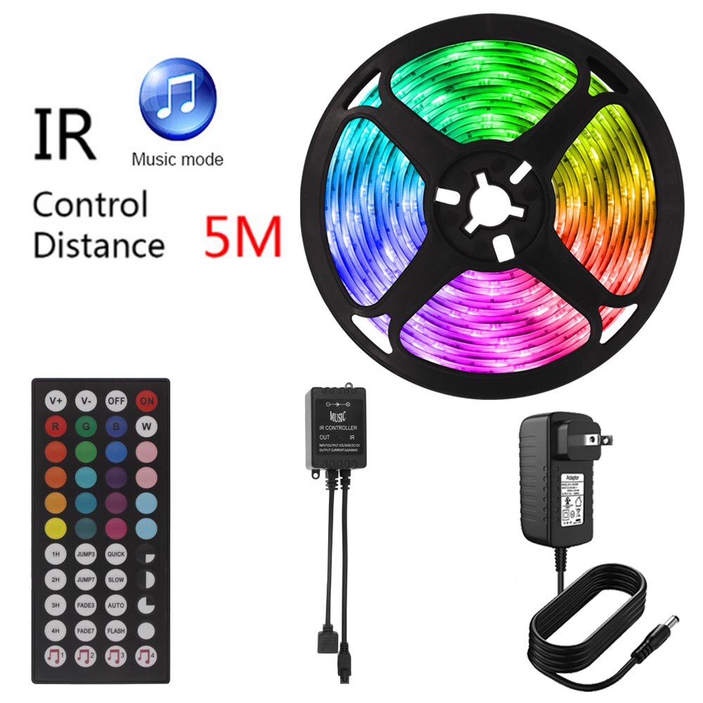 RGB Led Lights for Room Bedroom Decoration Smart Led Strip 12V 5050 Flexible Neon RGB Tape with Bluetooth Music Remote Backlight - TIKIJTRONICS # 0