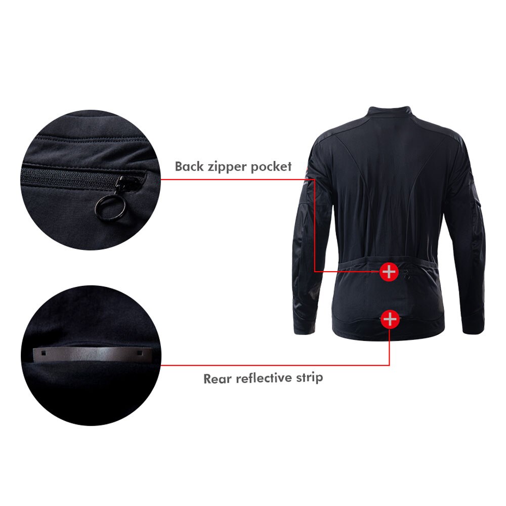 RION Mens Spring Thermal Cycling Jackets MTB Bike Coat Bicycle Clothing Long Sleeve Cycling Jerseys Ciclismo Jacket  with Pocket - TIKIJTRONICS # 0