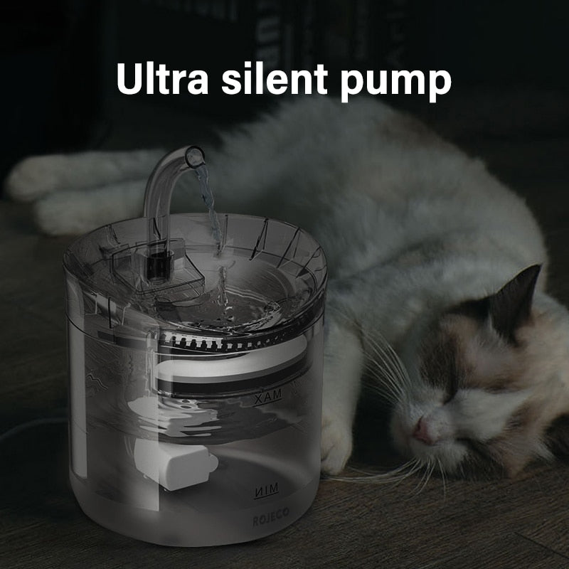 ROJECO Cat Water Fountain Automatic Pet Water Dispenser Pet Smart Drinker For Cats Auto Sensor Cat Drinking Fountain Accessories - TIKIJTRONICS # 0