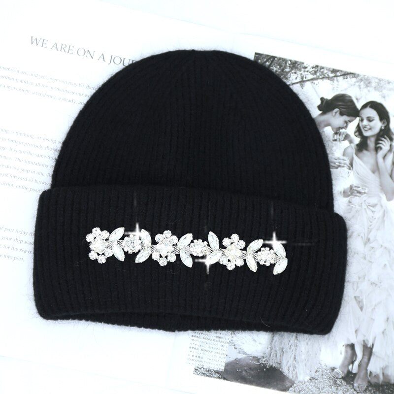 Rabbit Fur Beanies Soft Warm Fluffy  Winter Hat for Women Angora Knitted Hat  Skullies Beanies Female Bonnet Woman Knit Cap TIKIJTRONICS