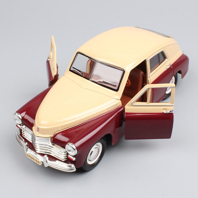 Road Signature 1:24 Scale Russia Soviet Union Gorky Gaz M20 Pobeda Gaz-M20 Cars Sedan Diecast Vehicles Model Toys Gifts Yatming - TIKIJTRONICS 0 SPECIFICATIONSWarning: For Over 3 YearsType: CarTrunk Open: NoScale: 1:24Recommend Age: 12+y,18+Pull Back: NoOriginal Box: YesOrigin: Mainland ChinaModel Number: Gaz M20 PobedaModel Manufacturer: Road SignatureMaterial: MetalHood opens: NoFeatures: DiecastDoor Open: YesBrand Name: Loquatee TIKIJTRONICS  (Store description)