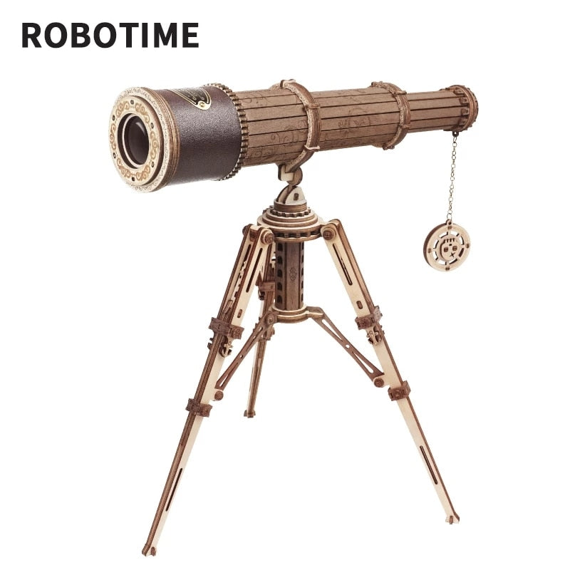 Robotime Rokr 1:1 DIY 314pcs Telescopic Monocular Telescope Wooden Model Building Kits Assembly Toy Gift for Children Adult - TIKIJTRONICS 0 SPECIFICATIONSWarning: Small Parts Not for Children under 3 years oldType: diy toyTheme: TelescopeScale: 1:1Recommend Age: 12+y,18+Quantity of Items in Set: 314Oversea warehouse: ES/US/BE/UKOrigin: Mainland ChinaModel Number: ST004Material: WoodInstructions: EnglishGender: UnisexCertification: CEBrand Name: Robotime TIKIJTRONICS  (Store description)