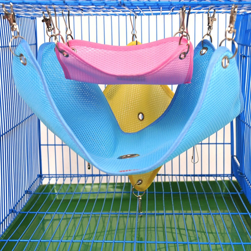 S/M/L Pet Hamster Hammock Summer Breathable Mesh Bed for Chinchilla Guinea Rabbit Samll Pets Swing Toys Kitten Hommock TIKIJTRONICS