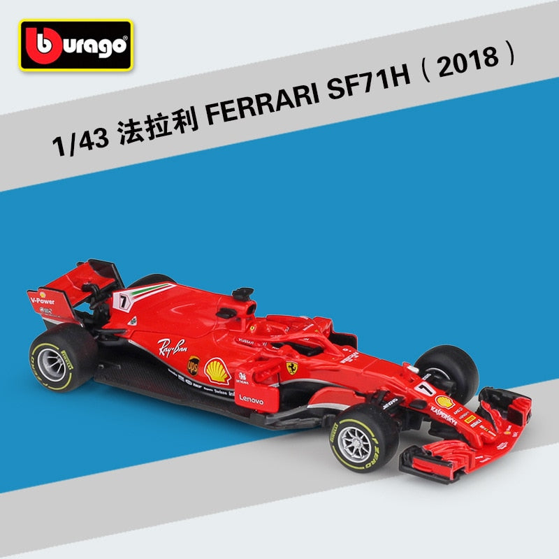 Bburago-coche de carreras RB18 Diecast 1:43, coche de carreras de toro rojo F1, Infiniti, modelo de aleación, juguete de colección de coche diseñado para regalo para niños, 2022 - TIKIJTR