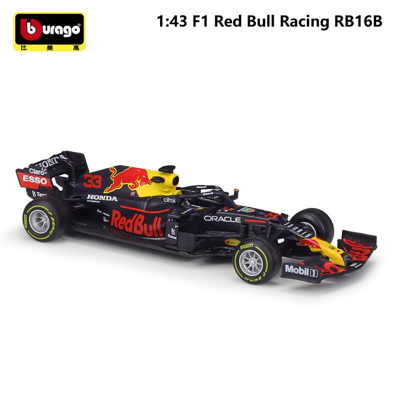 Bburago-coche de carreras RB18 Diecast 1:43, coche de carreras de toro rojo F1, Infiniti, modelo de aleación, juguete de colección de coche diseñado para regalo para niños, 2022 - TIKIJTR