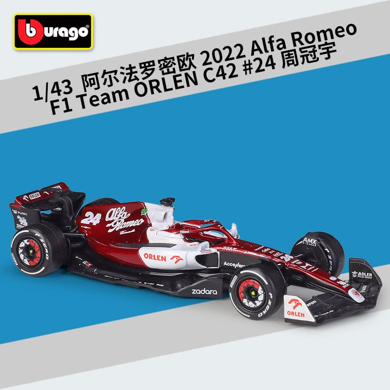 Bburago-coche de carreras RB18 Diecast 1:43, coche de carreras de toro rojo F1, Infiniti, modelo de aleación, juguete de colección de coche diseñado para regalo para niños, 2022 - TIKIJTR