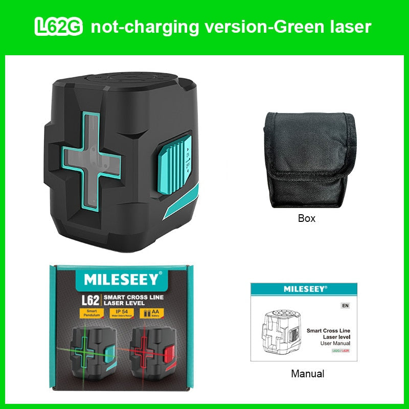 MiLESEEY 2 Lines Laser Level L52R L62 360 laser level L6 nivel laser with Battery and Tripod лазерный уровень - TIKIJTRONICS 0 SPECIFICATIONSmodel: laser levelcolor: Red/Green laser levelWavelength: 635 nmType: Vertical & Horizontal LasersSize: 76*66*76mmPrecision: +-4.5mm/15mOrigin: Mainland ChinaModel Number: L52R L52G L62 L6 L9Measurement Model: 2 linesCertification: CE,FCCBrand Name: MiLESEEY TIKIJTRONICS  (Store description)