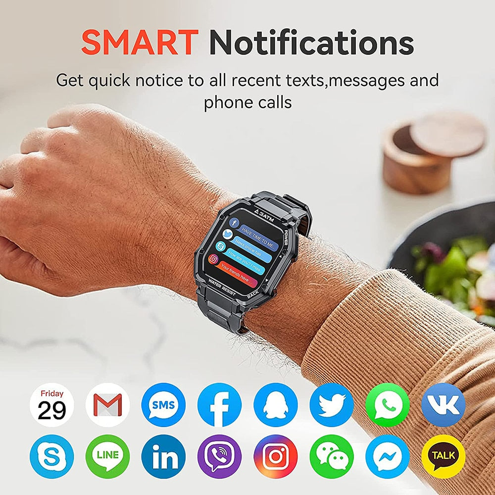 SENBONO 3ATM IP68 Waterproof Smart watch Men Women Fitness Tracker Blood Pressure Monitor Outdoor Sport Dial Call Smartwatch Men - TIKIJTRONICS # 0