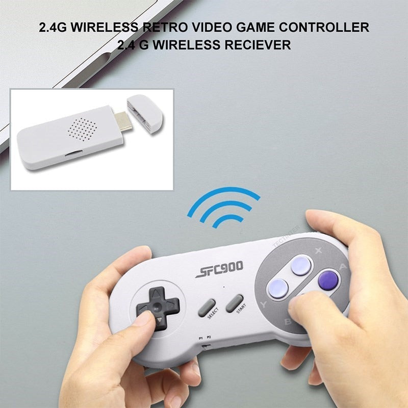 SF900 Video Game Console Hd TV Game Stick Wireless Controller Built in 6115 Games Handheld Game Player Gamepad For SNES For NES TIKIJTRONICS