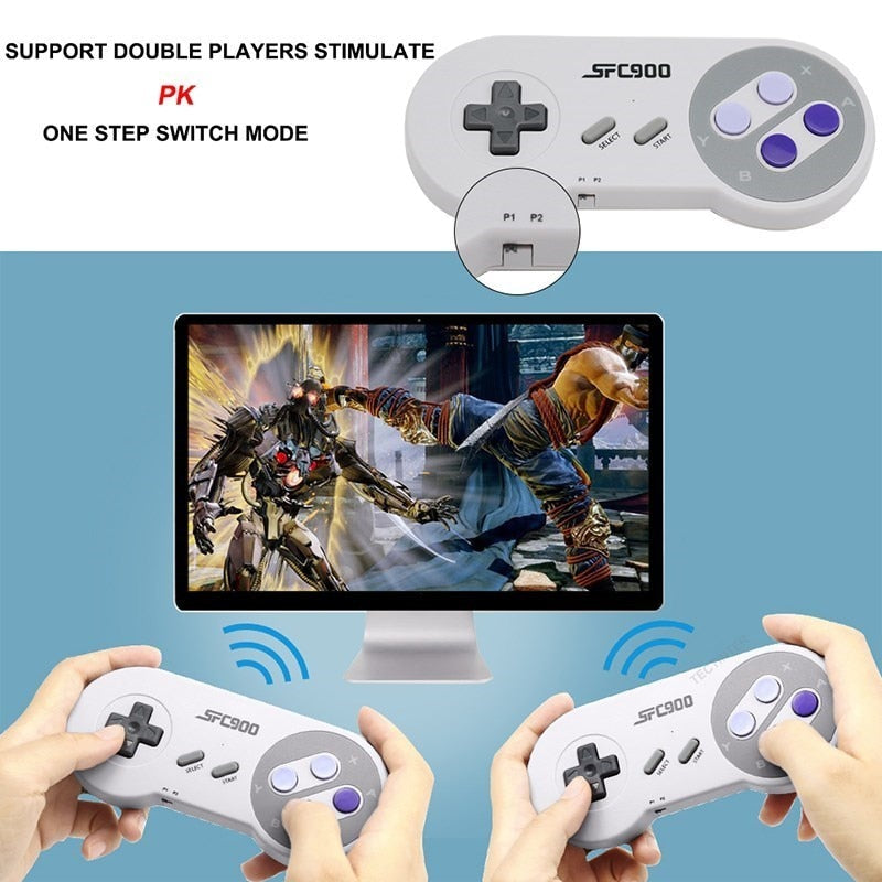 SF900 Video Game Console Hd TV Game Stick Wireless Controller Built in 6115 Games Handheld Game Player Gamepad For SNES For NES TIKIJTRONICS