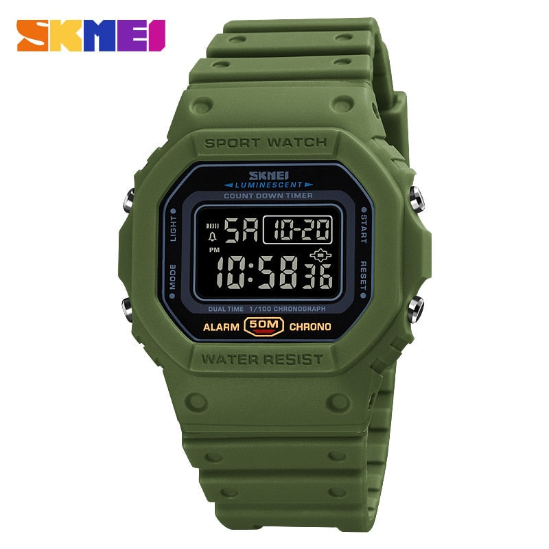 SKMEI Multifunctional Digital Sport Watch Men 2 Time Count Down Mens Wristwatches Fashion Retro Male Watches reloj hombre 1628 - Premium 0 from TIKIJTRONICS - Just $10.99! Shop now at TIKIJTRONICS