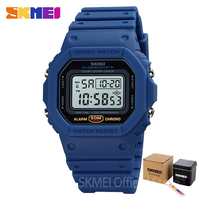 SKMEI Multifunctional Digital Sport Watch Men 2 Time Count Down Mens Wristwatches Fashion Retro Male Watches reloj hombre 1628 - Premium 0 from TIKIJTRONICS - Just $10.99! Shop now at TIKIJTRONICS