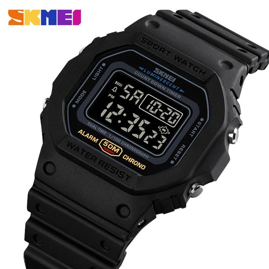 SKMEI Multifunctional Digital Sport Watch Men 2 Time Count Down Mens Wristwatches Fashion Retro Male Watches reloj hombre 1628 - TIKIJTRONICS # 0