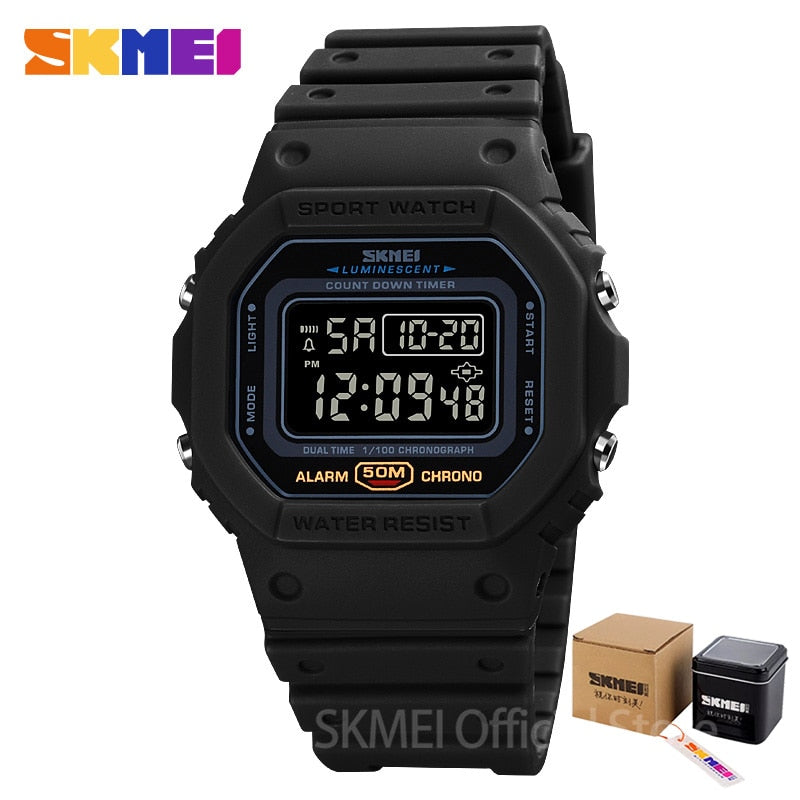 SKMEI Multifunctional Digital Sport Watch Men 2 Time Count Down Mens Wristwatches Fashion Retro Male Watches reloj hombre 1628 - TIKIJTRONICS # 0