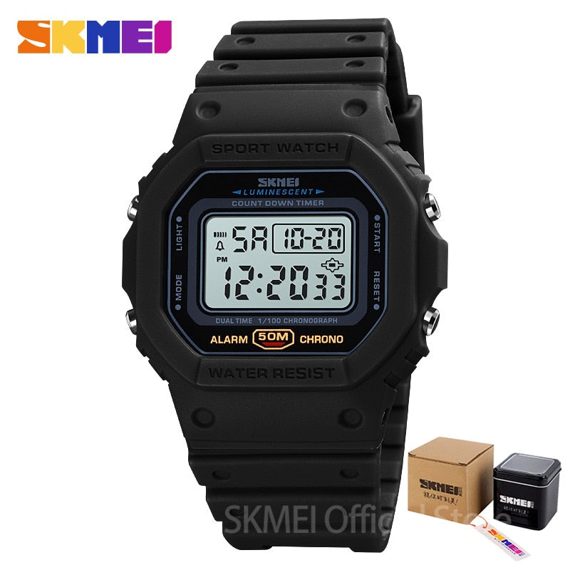 SKMEI Multifunctional Digital Sport Watch Men 2 Time Count Down Mens Wristwatches Fashion Retro Male Watches reloj hombre 1628 - TIKIJTRONICS # 0