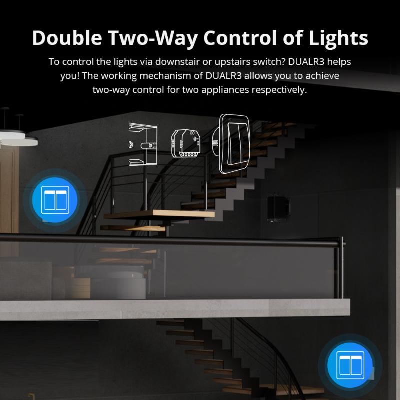 SONOFF DUAL R3 2 Gang Dual Relay Module DIY MINI Smart Switch Power Metering Smart Home Control via eWeLink Alexa Google Home - TIKIJTRONICS # 0