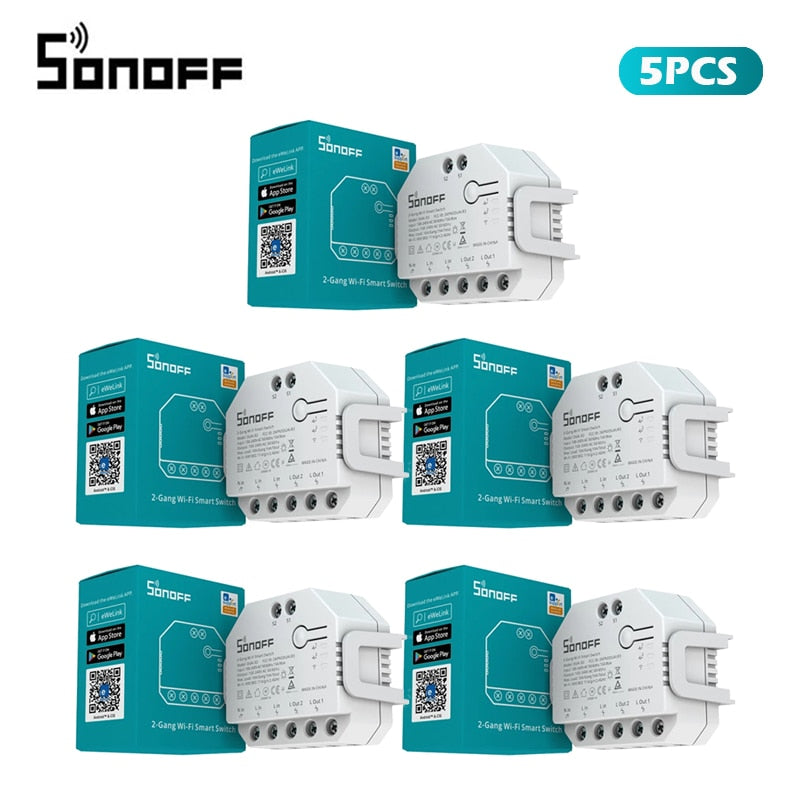 SONOFF DUAL R3 2 Gang Dual Relay Module DIY MINI Smart Switch Power Metering Smart Home Control via eWeLink Alexa Google Home - TIKIJTRONICS # 0