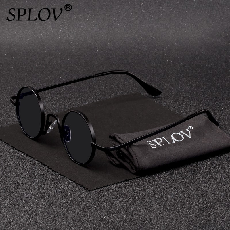 SPLOV Vintage Rap Sunglasses Men Women Steam Punk Style Hip-Hop Small Round Metal Frame Eyewear Retro Gafas De Sol No Case - Premium 0 from TIKIJTRONICS - Just $5.08! Shop now at TIKIJTRONICS