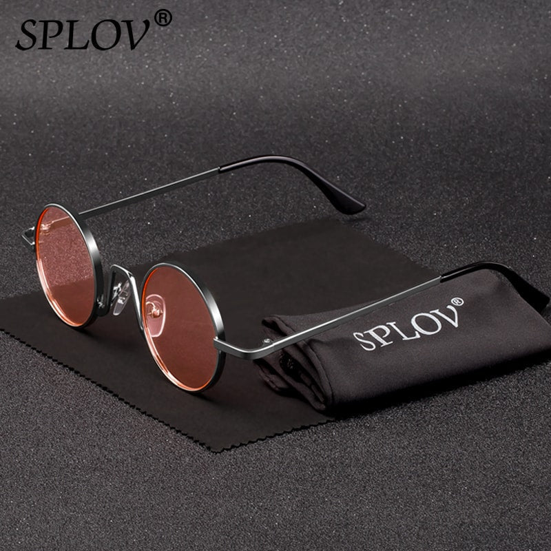 SPLOV Vintage Rap Sunglasses Men Women Steam Punk Style Hip-Hop Small Round Metal Frame Eyewear Retro Gafas De Sol No Case - Premium 0 from TIKIJTRONICS - Just $5.08! Shop now at TIKIJTRONICS