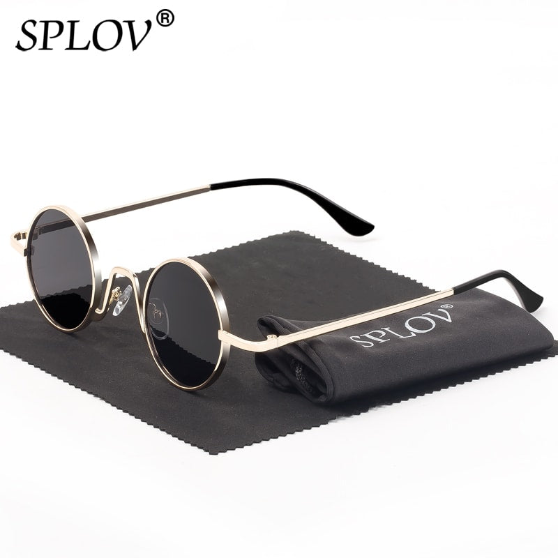 SPLOV Vintage Rap Sunglasses Men Women Steam Punk Style Hip-Hop Small Round Metal Frame Eyewear Retro Gafas De Sol No Case - TIKIJTRONICS # 0