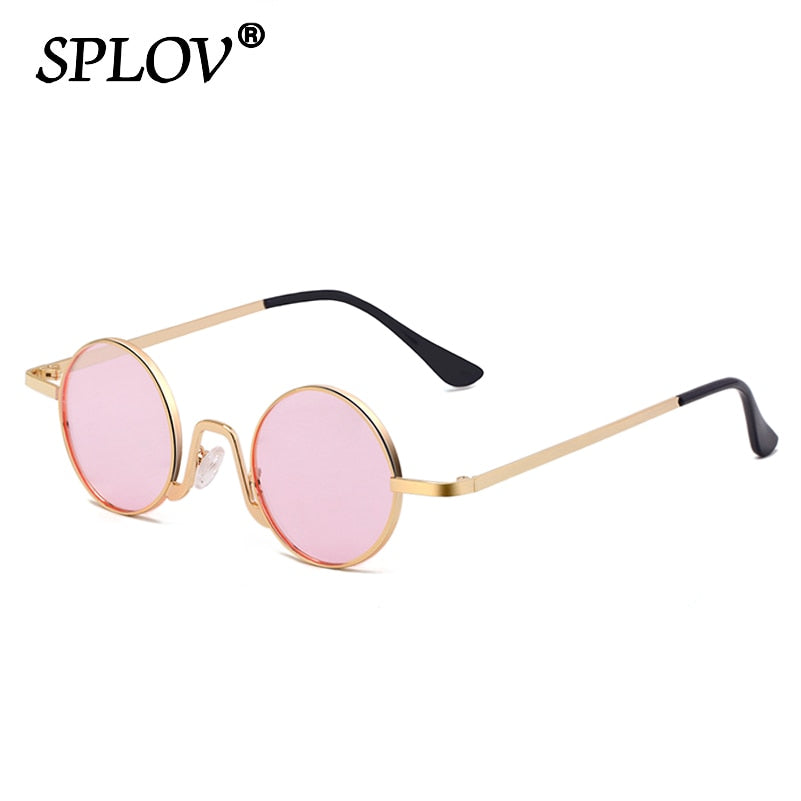 SPLOV Vintage Rap Sunglasses Men Women Steam Punk Style Hip-Hop Small Round Metal Frame Eyewear Retro Gafas De Sol No Case - TIKIJTRONICS # 0