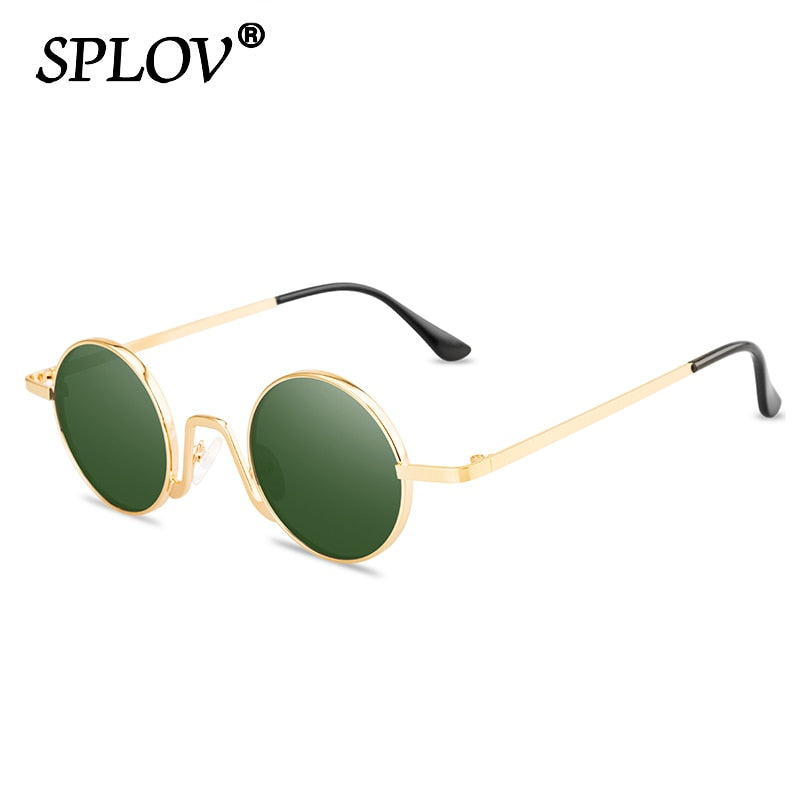 SPLOV Vintage Rap Sunglasses Men Women Steam Punk Style Hip-Hop Small Round Metal Frame Eyewear Retro Gafas De Sol No Case - TIKIJTRONICS # 0