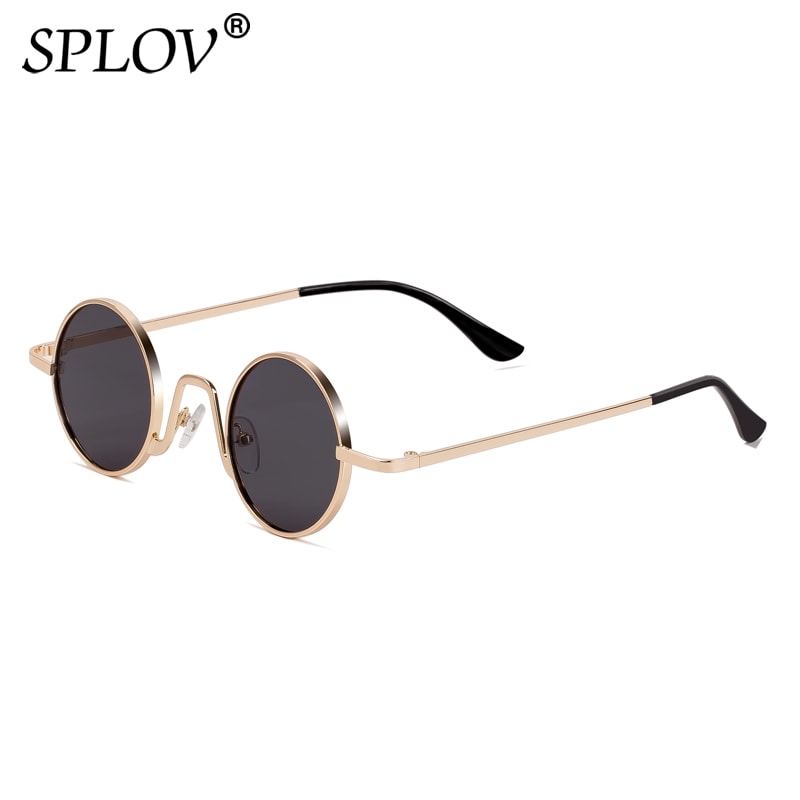 SPLOV Vintage Rap Sunglasses Men Women Steam Punk Style Hip-Hop Small Round Metal Frame Eyewear Retro Gafas De Sol No Case - TIKIJTRONICS # 0