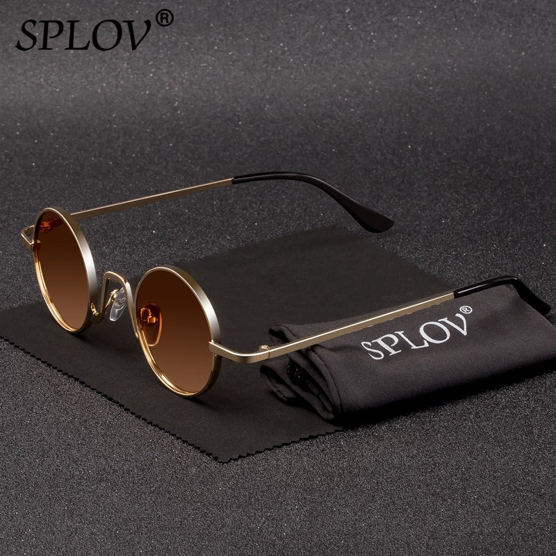 SPLOV Vintage Rap Sunglasses Men Women Steam Punk Style Hip-Hop Small Round Metal Frame Eyewear Retro Gafas De Sol No Case - TIKIJTRONICS # 0