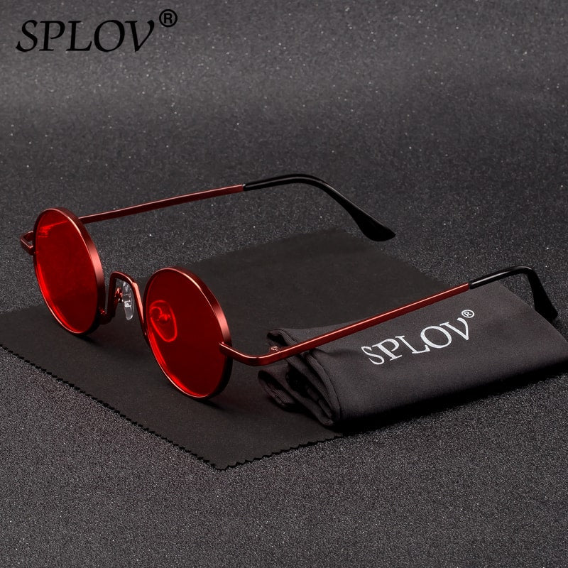 SPLOV Vintage Rap Sunglasses Men Women Steam Punk Style Hip-Hop Small Round Metal Frame Eyewear Retro Gafas De Sol No Case - TIKIJTRONICS # 0