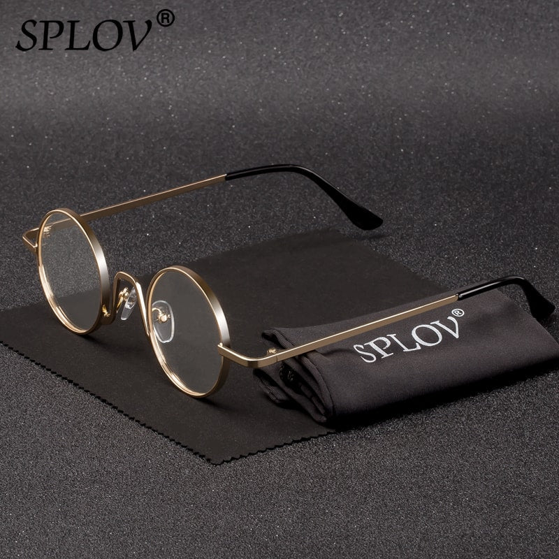 SPLOV Vintage Rap Sunglasses Men Women Steam Punk Style Hip-Hop Small Round Metal Frame Eyewear Retro Gafas De Sol No Case - TIKIJTRONICS # 0