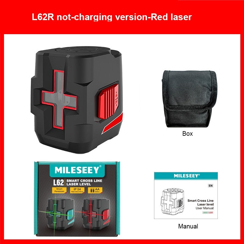 MiLESEEY 2 Lines Laser Level L52R L62 360 laser level L6 nivel laser with Battery and Tripod лазерный уровень - TIKIJTRONICS 0 SPECIFICATIONSmodel: laser levelcolor: Red/Green laser levelWavelength: 635 nmType: Vertical & Horizontal LasersSize: 76*66*76mmPrecision: +-4.5mm/15mOrigin: Mainland ChinaModel Number: L52R L52G L62 L6 L9Measurement Model: 2 linesCertification: CE,FCCBrand Name: MiLESEEY TIKIJTRONICS  (Store description)