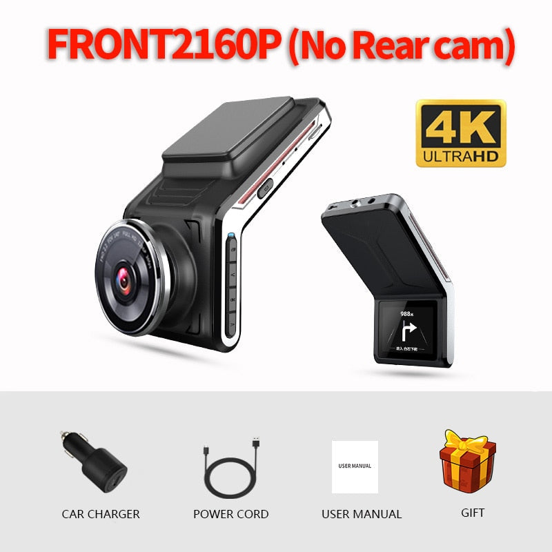 Sameuo U2000 dash cam front and rear 4k 2160P 2 camera CAR dvr dashcam Video Recorder Auto Night Vision 24H Parking Monitor - TIKIJTRONICS # 0