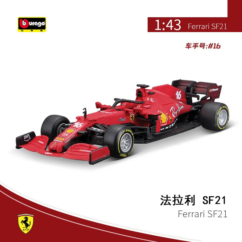 Bburago-coche de carreras RB18 Diecast 1:43, coche de carreras de toro rojo F1, Infiniti, modelo de aleación, juguete de colección de coche diseñado para regalo para niños, 2022 - TIKIJTR