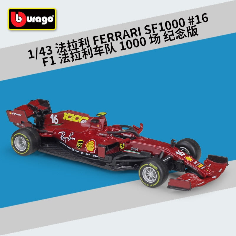 Bburago-coche de carreras RB18 Diecast 1:43, coche de carreras de toro rojo F1, Infiniti, modelo de aleación, juguete de colección de coche diseñado para regalo para niños, 2022 - TIKIJTR