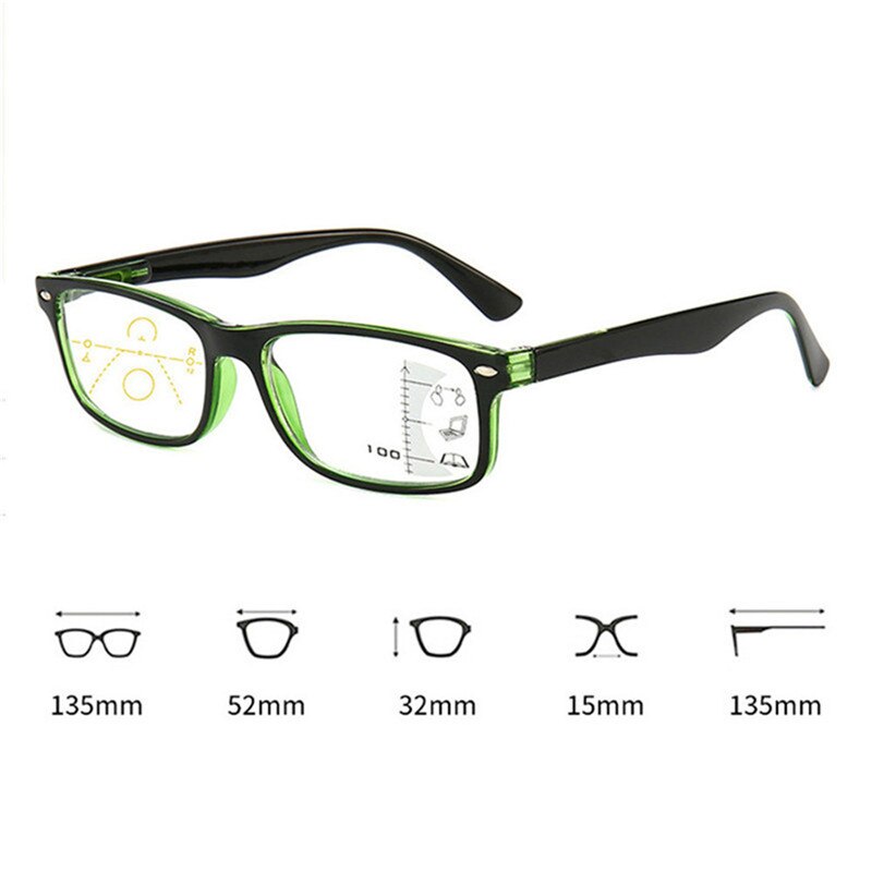 Seemfly Retro Anti Blue Rays Progressive Multifocal Reading Glasses Men Women Near Far Sight Eyeglasses Computer Goggle Eyewear - TIKIJTRONICS # 0