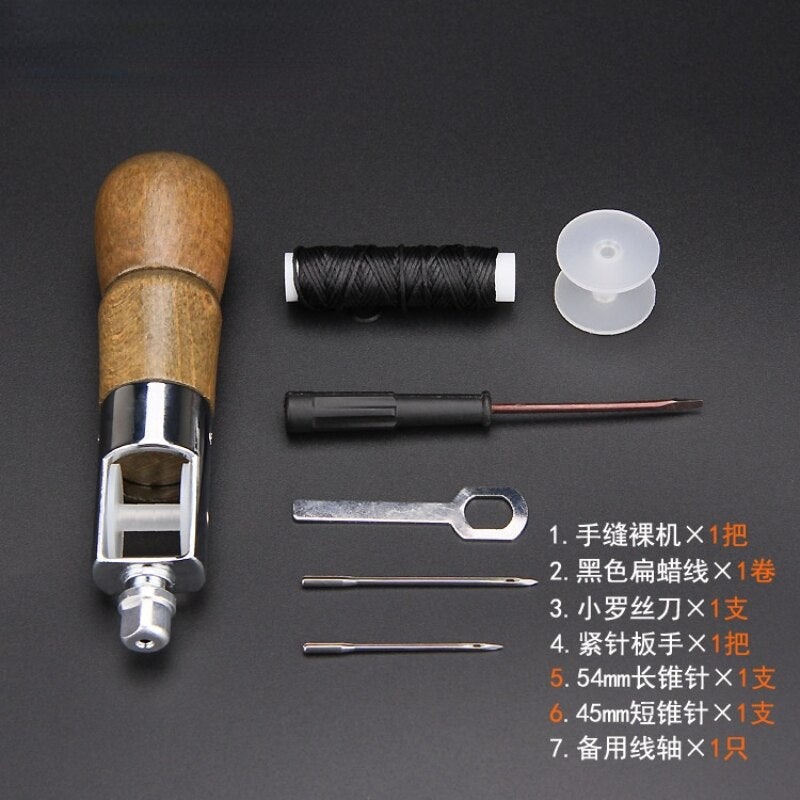 Sewing Needle Leather Sewing Awl Kit Hand Stitcher Set Lock Stitching Hand Stitcher Thread Needles Kit Craft Stitch Tools - TIKIJTRONICS 0 SPECIFICATIONSType of Wholesale: noSet Type: noOrigin: Mainland ChinaModel Number: 1Material: 1Brand Name: MOONBIFFY TIKIJTRONICS  (Store description)