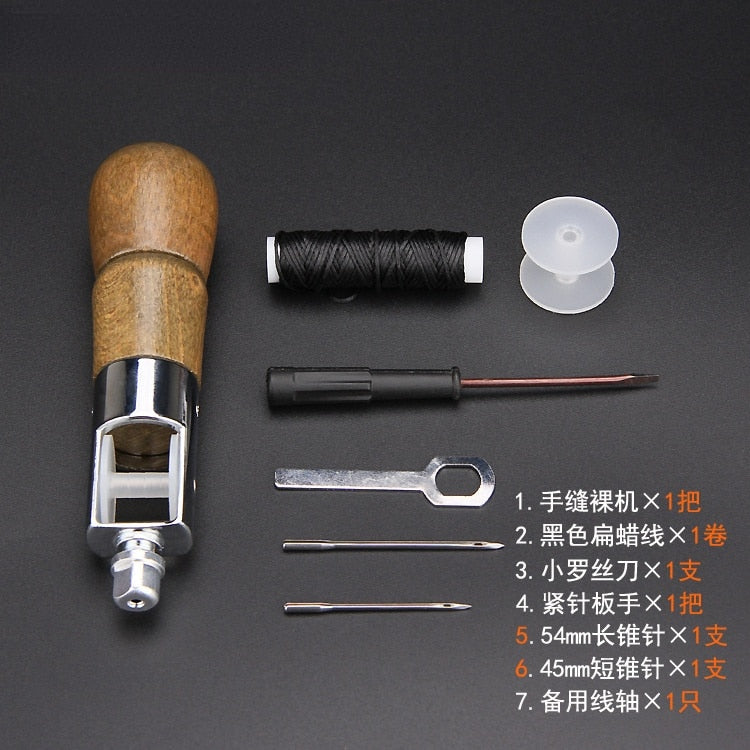 Sewing Needle Leather Sewing Awl Kit Hand Stitcher Set Lock Stitching Hand Stitcher Thread Needles Kit Craft Stitch Tools - TIKIJTRONICS 0 SPECIFICATIONSType of Wholesale: noSet Type: noOrigin: Mainland ChinaModel Number: 1Material: 1Brand Name: MOONBIFFY TIKIJTRONICS  (Store description)