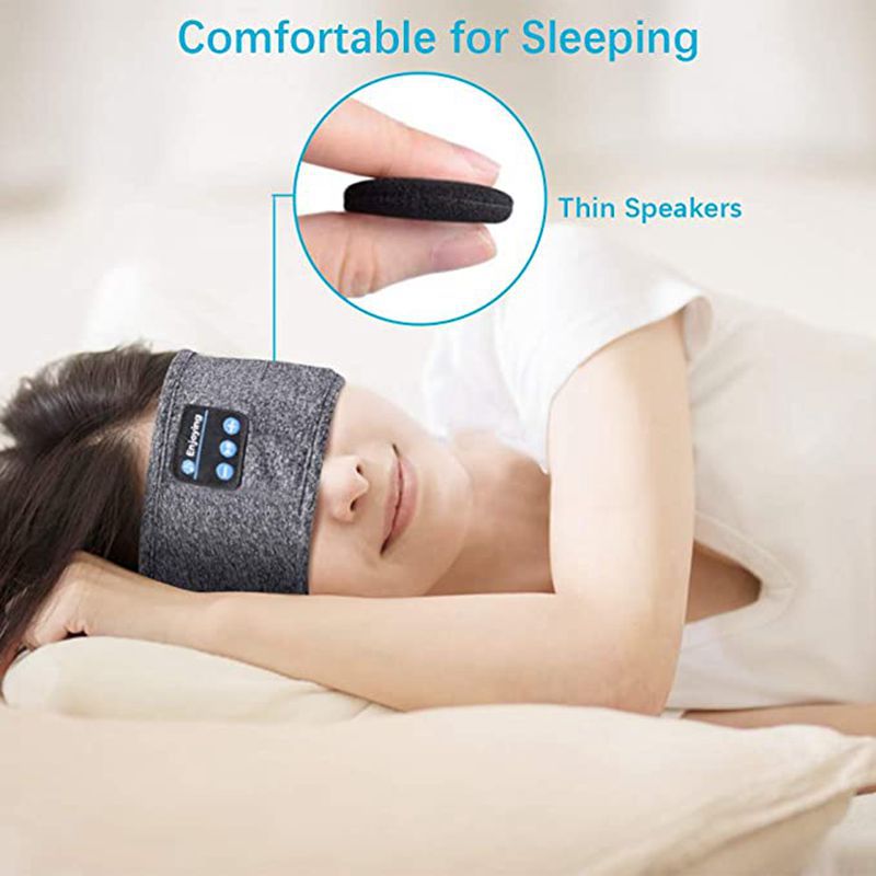 Sleep Mask Bluetooth Sleeping Headphones Headband Thin Soft Elastic Comfortable Wireless Music Headset Eye Mask For Side Sleeper - TIKIJTRONICS # 0