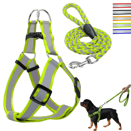 Small Dog Harness and Leash Set Reflective Nylon Adjustable Small Dog Harness Leads Rope Set for Small Medium Dog Red Black Blue - TIKIJTRONICS # 0