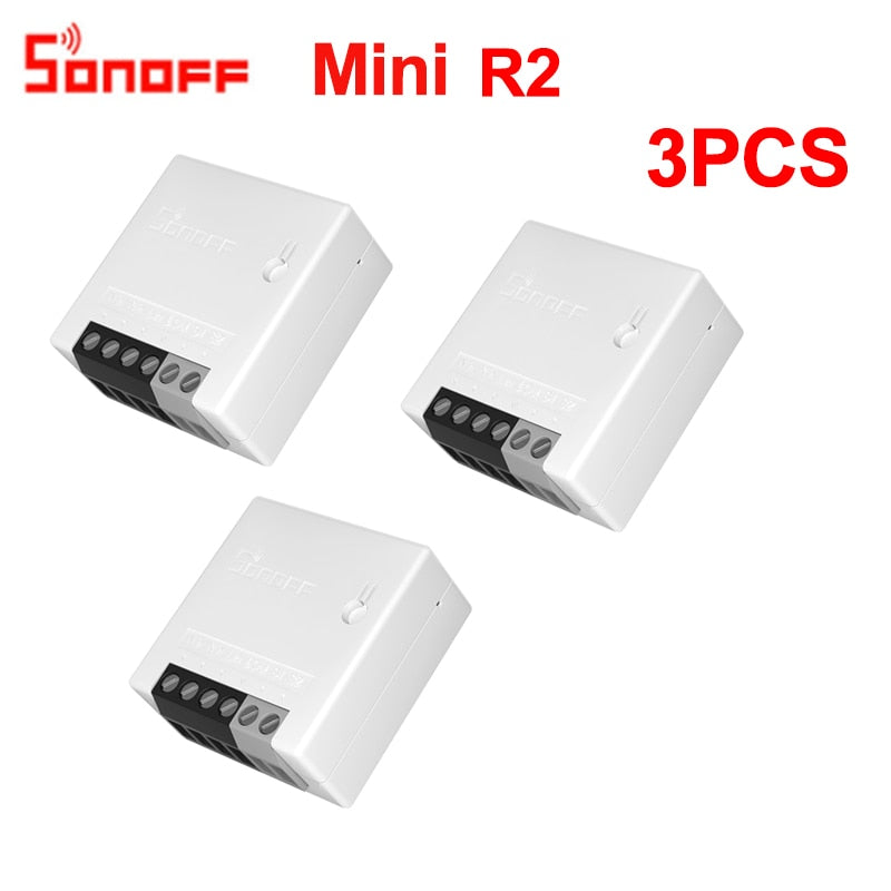 Sonoff Mini R2 Wifi Smart Switch MINIR2 2 Way Modules eWeLink APP DIY Switch Wireless Remote Control Work with Alexa Google Home - TIKIJTRONICS # 0