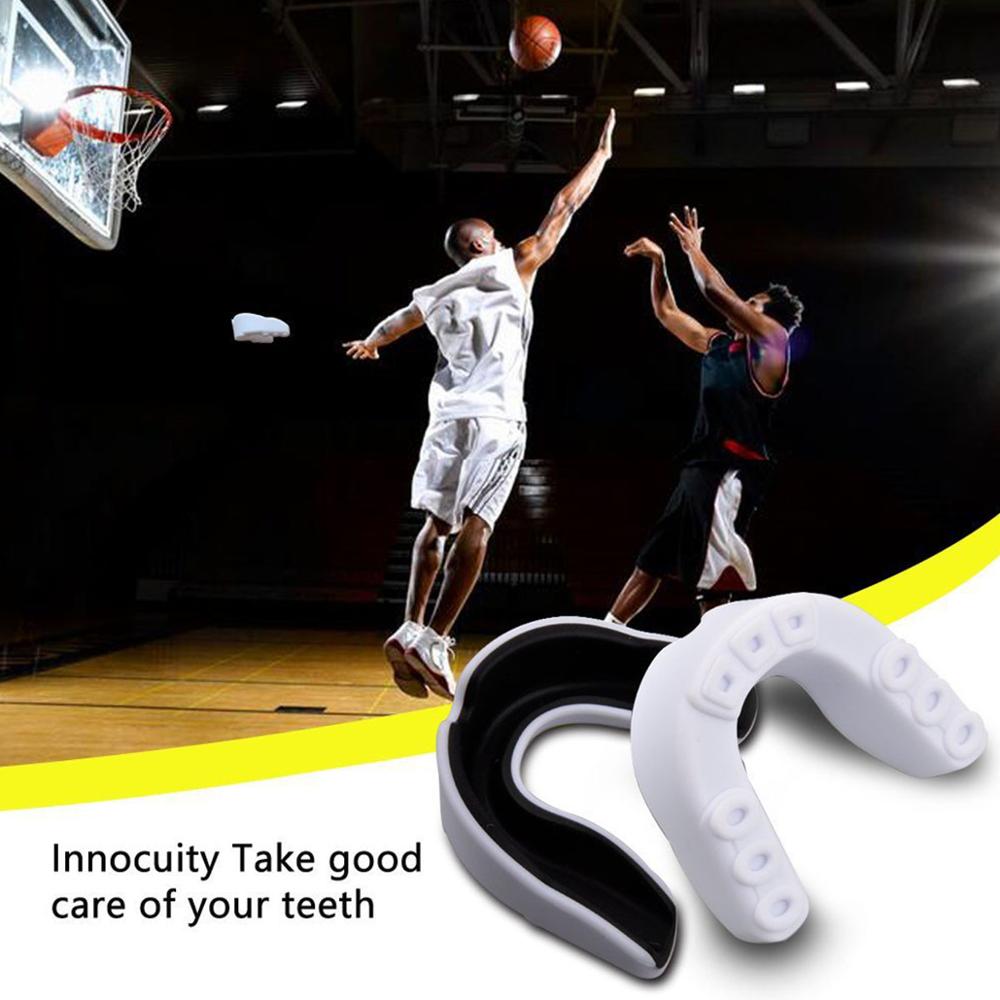 Sport Mouth Guard EVA Teeth Protector Kids Youth Mouthguard Tooth Brace Protection for Basketball Rugby Boxing Karate - TIKIJTRONICS 0 SPECIFICATIONSWeight(kg): 0.035gOrigin: Mainland ChinaModel Number: SP320255Material: EVA TIKIJTRONICS  (Store description)