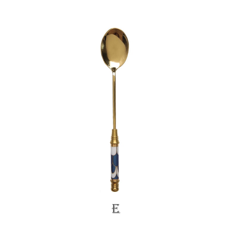 Stainless Steel Dessert Spoon Ceramic Long Handle Icecream Spoon Teaspoon Gold Coffee Cake Fruit Milk Spoon Kitchen Tableware - TIKIJTRONICS 0 SPECIFICATIONSUsage: Tea/Coffee/Milk/CakeStyle: European styleOrigin: Mainland ChinaMaterial: Stainless SteelMaterial: 304 stainless steelFeature: Eco-FriendlyColor: Gold&CeramicsBrand Name: olevo TIKIJTRONICS  (Store description)